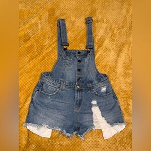 Hot Kiss Blue Denim Jeans Overalls
